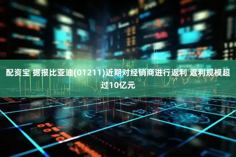 配资宝 据报比亚迪(01211)近期对经销商进行返利 返利规模超过10亿元