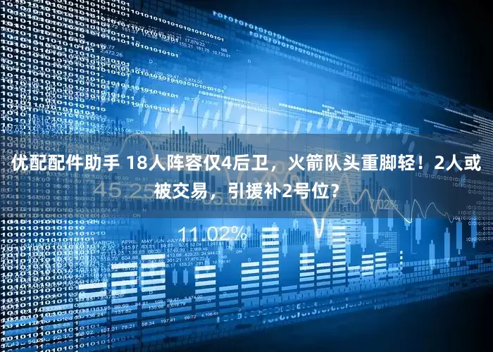 优配配件助手 18人阵容仅4后卫，火箭队头重脚轻！2人或被交易，引援补2号位？