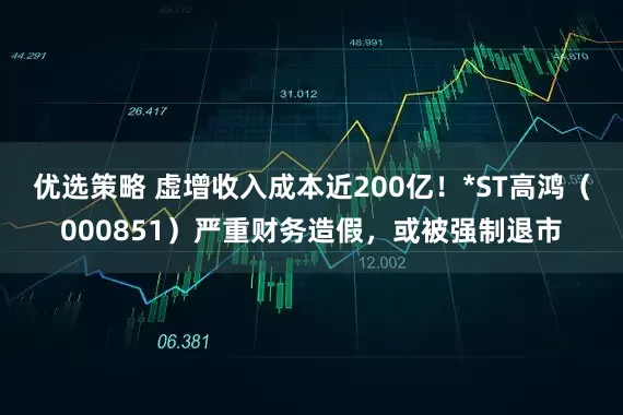 优选策略 虚增收入成本近200亿！*ST高鸿（000851）严重财务造假，或被强制退市